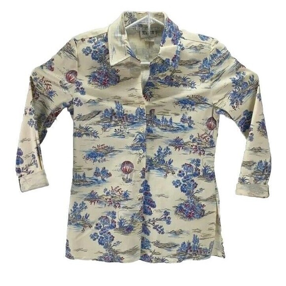 Tops - Maren 3/4 Sleeve Button Up Top Size Small Vintage  Made in the USA